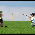 Pochodují vojáci, po cvičení, po práci