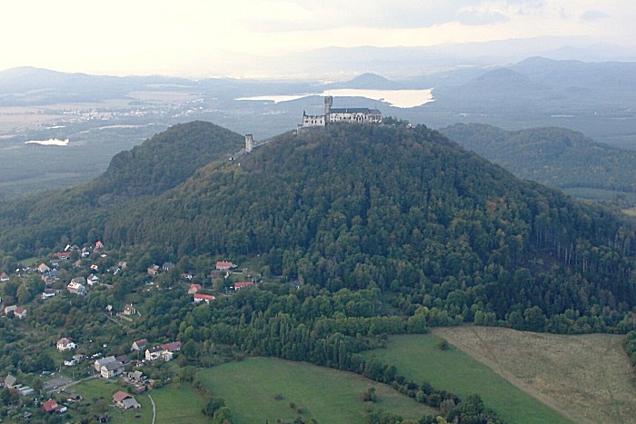 Máchův kraj z balónu