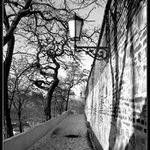 zimní ulička na Vyšehradě