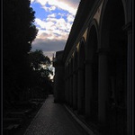 Vyšehradský hřbitov v podvečer