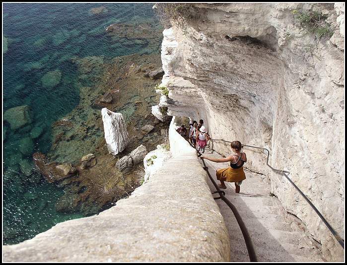 Schody krále Aragonského - Bonifacio Korsika