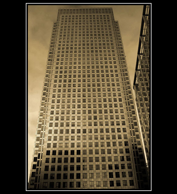 a golden skyscraper