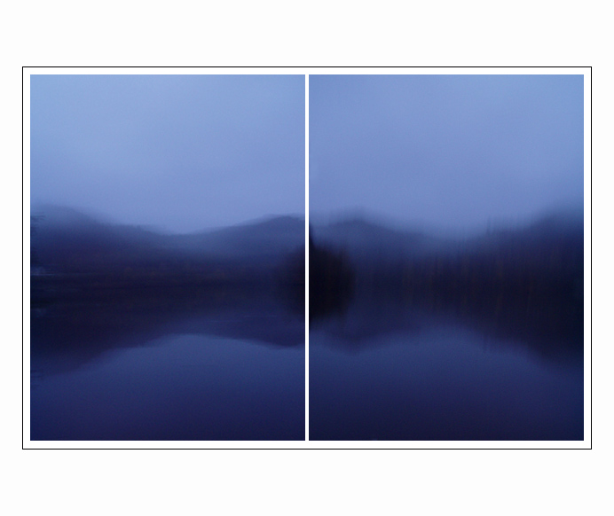diptych - modrý Ružín