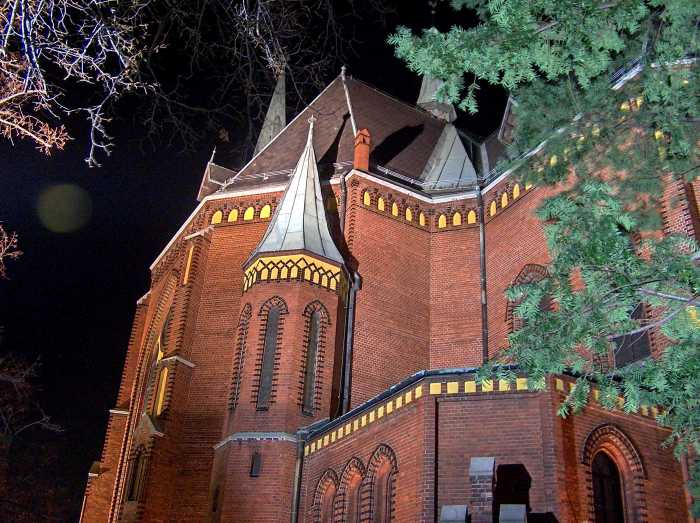 Kostel Ludgeřovice - noční nasvícení - 002