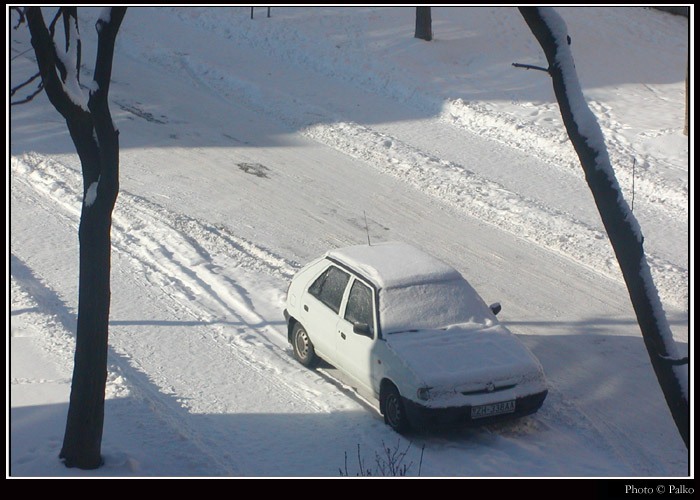 ...auto fotene s okna