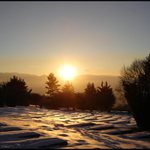 ...zimný západ slnka...
