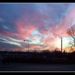 Večerní soumrak nad městem