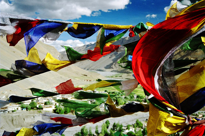 Stupa v Kaze, Lahaul a Spiti, Indie