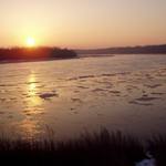 Zapad slnka za Moravou