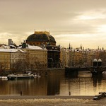 Zlatý podvečer ve zlaté Praze