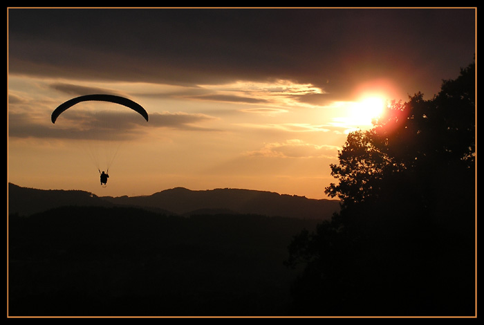 Večerní přistání