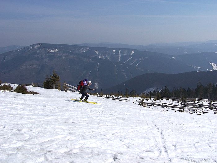 skialpinista v Beskydech