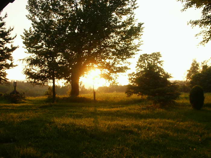 Západ slunce nad Šumavou