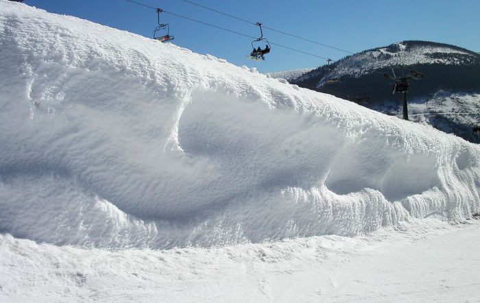 Zbytky třímetrové vrstvy..