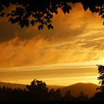 Západ slunce nad šumavou II