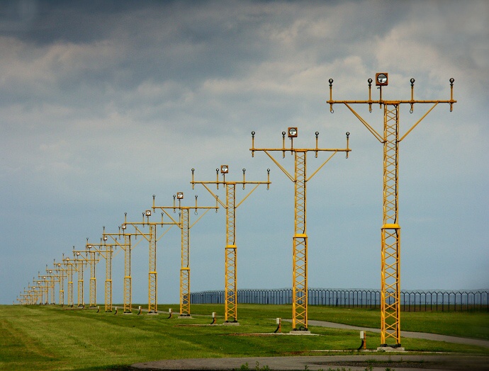 Světla na přistávací dráze