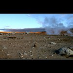 Sopečné gejzíry v náhorní plošině Altipláno v jižní Bolívii