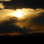 Západ slnka na východe Slovenska