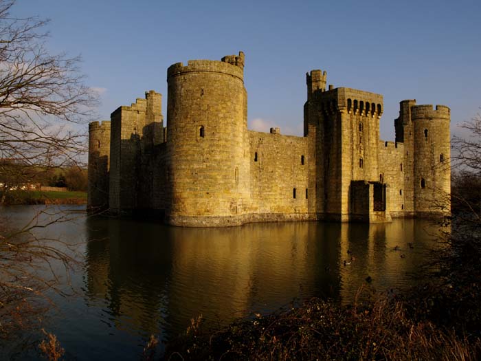 Bodiam Castle v Anglicku, East Sussex