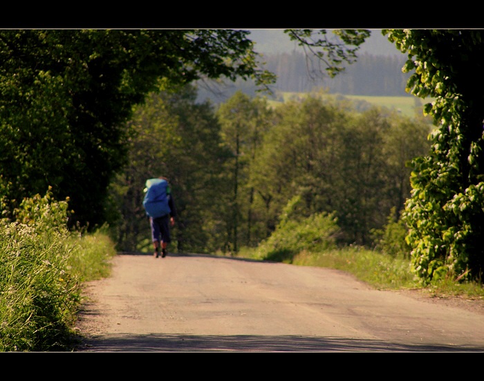 on the road