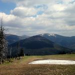 Poslední sníh na Medvědíně.