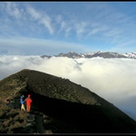 Pohlcení mraky v Himálaji