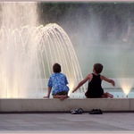 Údiv a radost u vodotrysku