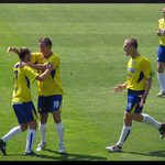 Radost fotbalistu Teplic po vstrelenom golu