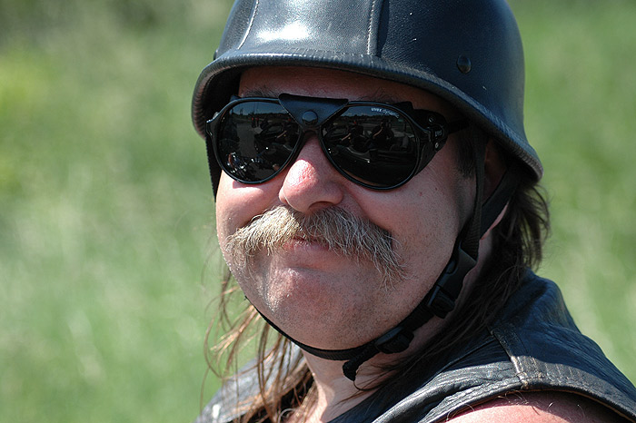 Spokojený motorkář