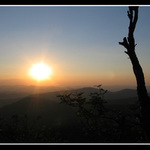 Západ slunce z Ještědu