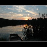 <B>Západ nad mílovským rybníkem