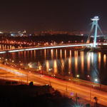 Nočná Bratislava - nový most