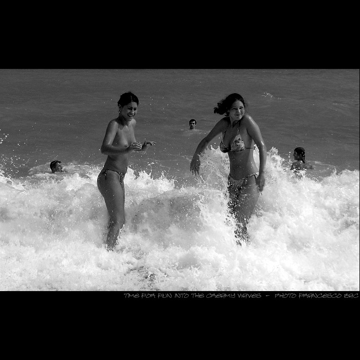 <b>time for fun into the creamy waves</b>
