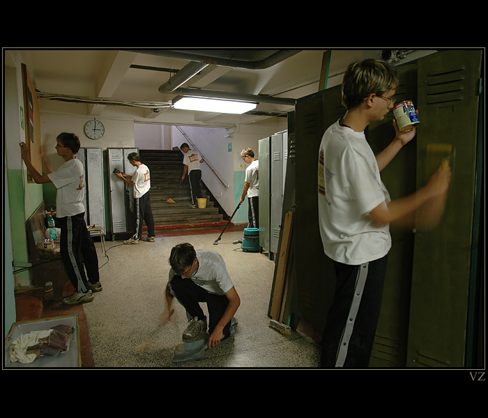 Těžký život uklízečky...