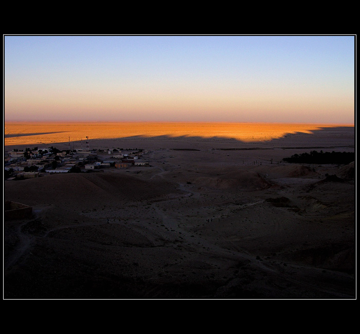 Svítání v oáze - Sahara - Tunisko