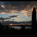 Půlnoční západ za polárním kruhem