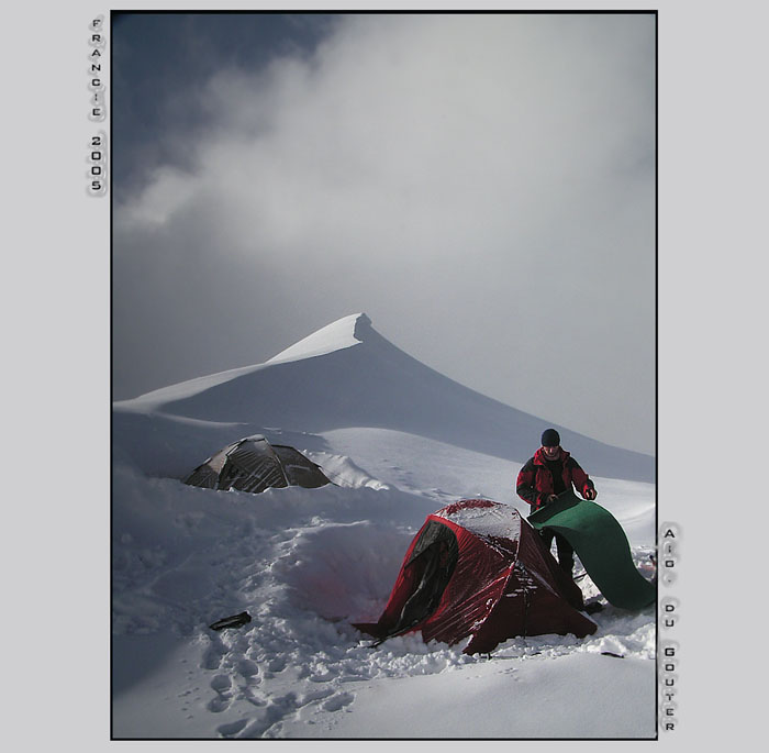Ranní balení pod Mont Blanc