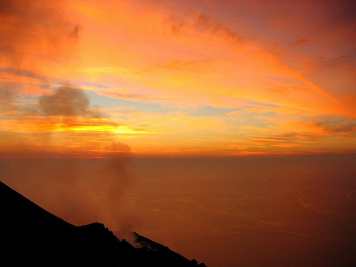 Po západe na Stromboli