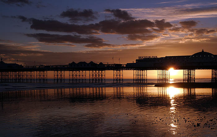 Brighton Pier at low tide II