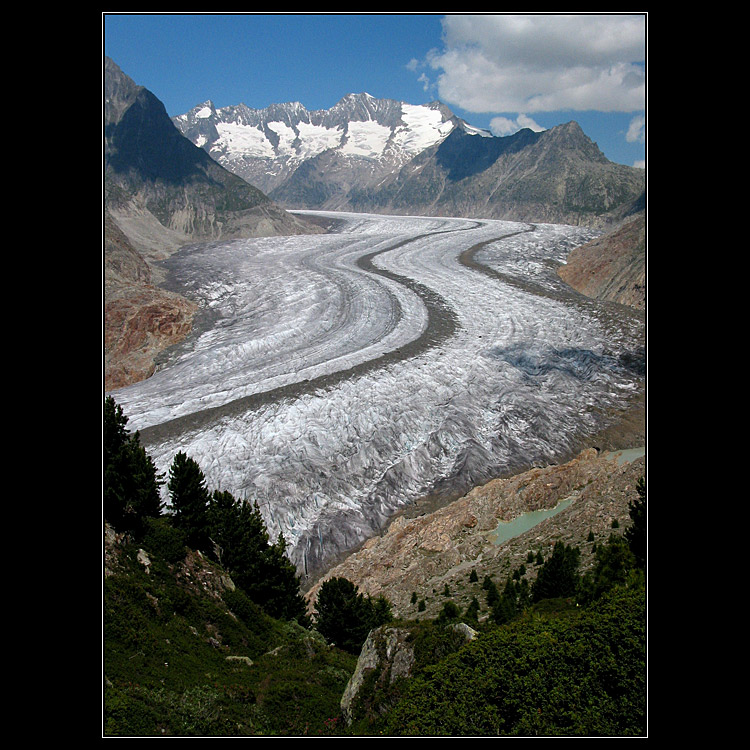 Aletsch s jezírky
