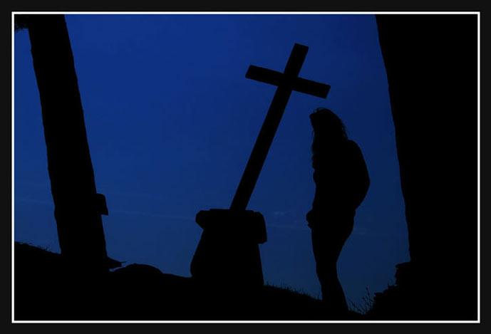 Dark cemetery