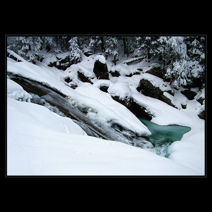 Studenovodské vodopády v zime