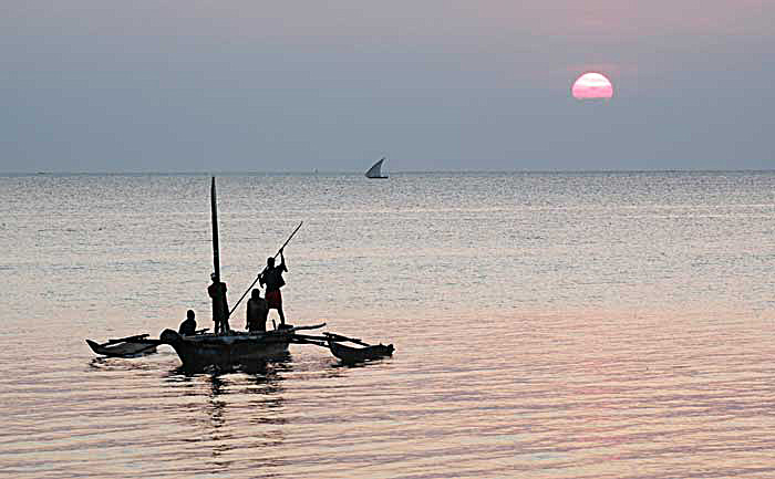 Západ Slunce na Zanzibaru