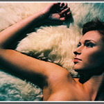 na stribrnem rounu v barve