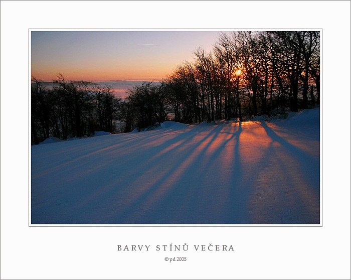BARVY STÍNŮ VEČERA