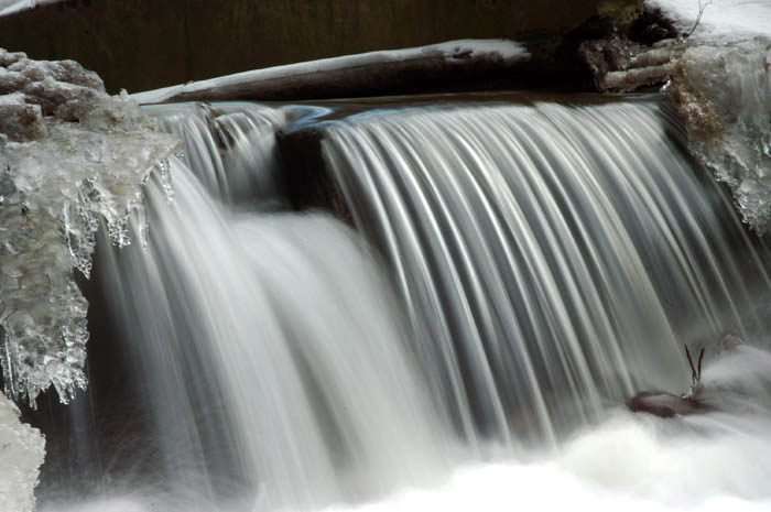 Winter water fall