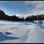 kraj pod sněhem mlčí