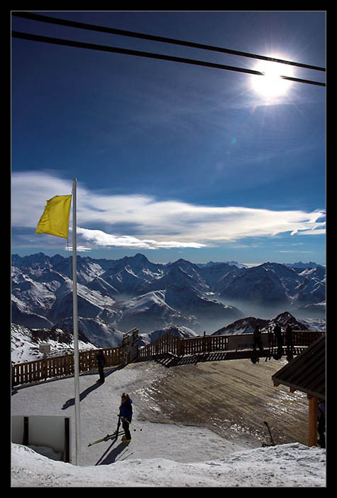 Alpe d\'Huez - výhled z Pic Blanc