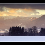 Východ slunce na Liptově