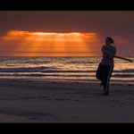 Večerní kriket na pláži